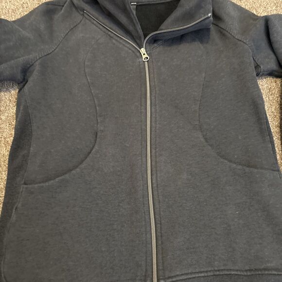 Lululemon Cozy Cuddle Up Jacket Gray Athleisure Full-Zip Asymmetrical - measure - Picture 6 of 11
